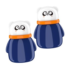 Healeved 2pcs Talcum Powder Container with Puff Lightweight Compact Powder Puff Case for Safe and Gentle Care for Travel and Daily Use Integrated Design for Easy Application