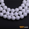 GEM-Inside 14mm White Color Jade Gemstone Beads for Jewelry Making