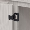 ELEBUILD 50 Pack Partial Wrap Cabinet Hinges,1/2” Self Closing Black