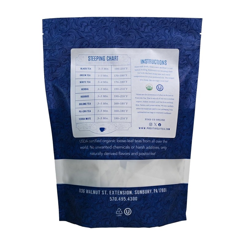 Organic Positively Tea Company, Blood Orange Vanilla Rooibos Tea Bags,