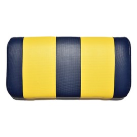 Seat Cover Replacement for Club Car Precedent Golf Cart - Front Bench Seat - Premium Marine Vinyl - 5 Panel Stitching - Staple On Installation - Two-Tone Golf Cart Seat Covers (Blue & Yellow)