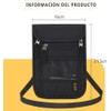 Mythya Carteras para Pasaporte, Cartera de Cuello con Bloqueo RFID,