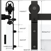 40\" Bi-Folding Barn Door Hardware Kit Smooth & Quietly Sliding
