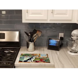 Caroline's Treasures DAC3884LCB Siberian Husky Christmas Cookies Glass Cutting Board Decorative Tempered Glass Kitchen Cutting and Serving Board Large Size Chopping Board