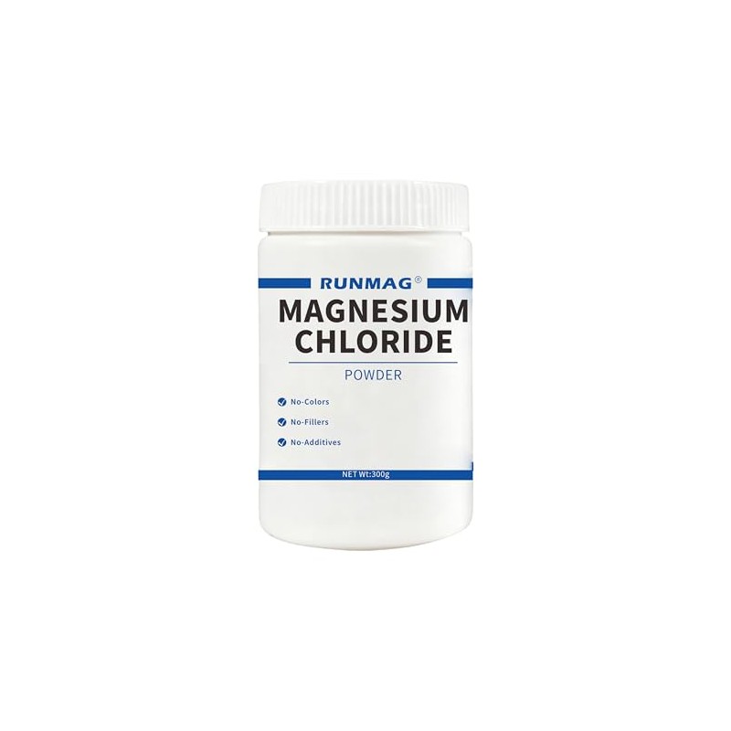 Cloruro de magnesio natural en polvo, grado alimenticio, 300 g