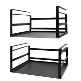Nxconsu 2Pack Under Shelf Storage Basket Organizer Hanging Holder for Cabinet Pantry Kitchen Cupboard Desk Counter Bookshelf Organization Add-on Space Saver Heavy Duty Slide-in Black