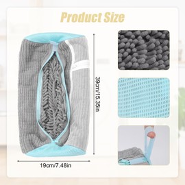 GTNCE Shoe Wash Bag Washing Machine, Shoe Bag Washing Machine, Reusable Shoes Wash Bag with Zip, 360° Cleaning Lint, Protection for All Shoe Types (Grey)