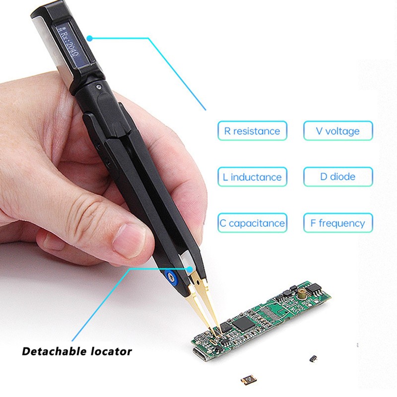 DT71 Mini Digital Smart Tweezers Handheld Bridge Measurement Components Signal
