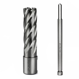 JESTUOUS Annular Cutter 3/4 Inch Weldon Shank 11/16 Cutting Diameter 2 Cutting Depth Slugger Bits HSS Kit for Magnetic Drill Press