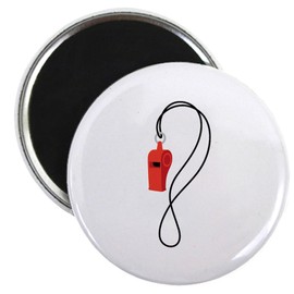 CafePress Whistle Magnets 2.25" Round Magnet, Refrigerator Magnet