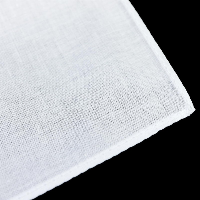 [きらきらぷんぷん丸] ハンカチ 白 無地 【15枚入り】 約280x280mm シンプル コットン 綿 お絵描き