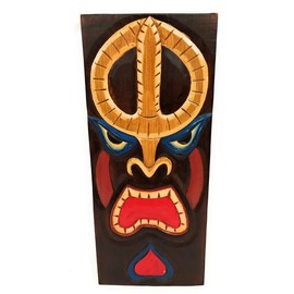 Tiki Shield Wall Plaque Mask 20" - Wall Hanging Tropical Decor | #dpt512650