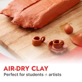 DAS DAS Air-Hardening Modeling Clay - Terra Cotta Clay 2.2lb Block - Pliable Air Clay for Sculpting and Coating - Easy to Use Air Dry Modeling Clay for All Ages - Molding Clay for Sculpting and More