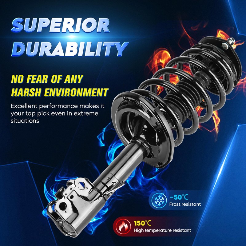 Front Strut Shock Assembly w/Coil Spring Compatible with Toyota Sienna