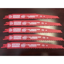 Diablo 25 Freud Diablo 9" Recip Blades Wood DS0912BW FITS DEWALT DCS367B DCS387B