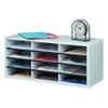 Fellowes 25004 12-Section Compartment Sorter, Melamine Laminated, Dove Gray