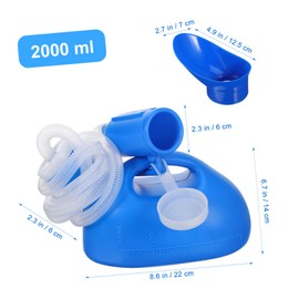 Gatuida Sturdy Women's Urinal Bottle Reusable Portable Pee Container Threaded Lid for Leak Storage