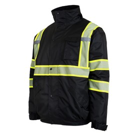 JORESTECH Safety Jacket with Heat-Transfer Reflective Tapes and Removable Hood