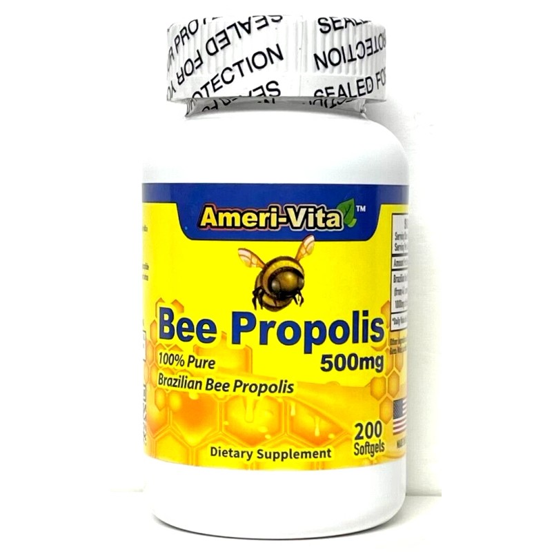 Ameri-Vita Bee Propolis 100% Pure Bee Propolis 500 mg Brazilian