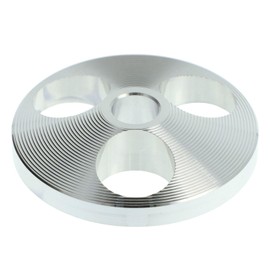 THAKKER SPA45-01SI - Single Puck | 45 rpm Adapter for 7 Inch Records | Aluminium | Silver