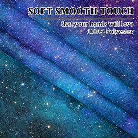 Renaiss 42 x 63 Inch Galaxy Universe Kids Blackout Curtains Blue Psychedelic Planet Nebula Grommet Curtains Outer Space Universe Starry Sky Living Room Bedroom Art Window Drapes Polyester 2 Panels