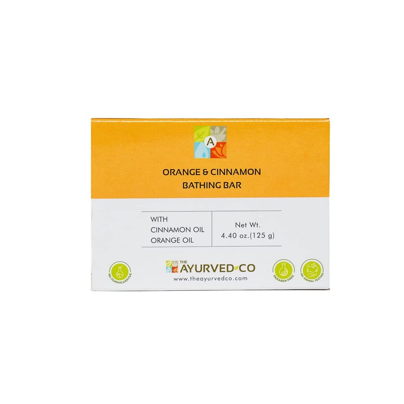 The Ayurved Co Orange & Cinnamon Bathing Bar