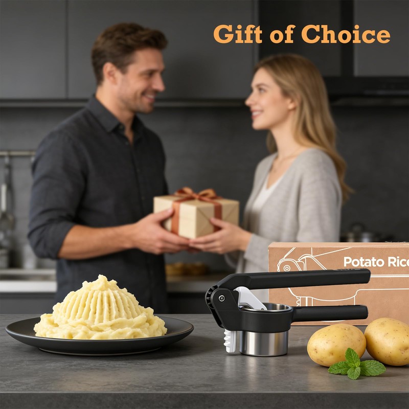Potato Ricer - Betso Effortless Double-Gear Potato Ricer and Masher