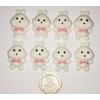 8 Handmade Edible Easter Bunnies, Cute Cupcake Sugarpaste Decorations by