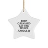 Teller Gifts, Funny Keep Calm Star Ornament, Christmas Unique Gifts