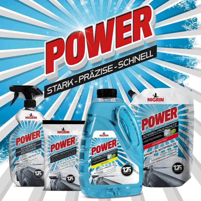 NIGRIN 20 x Power Windscreen Cleaning Wipes - Quick and