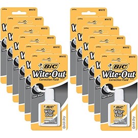 BIC CORPORATION Wite-Out Quick Dry Correction Fluid, 20 ml Bottle, White, 1/Dozen (WOFQD12WE) by BIC America