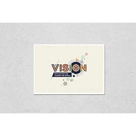 Vision concept in modern typography. Vision quote in geometrical style. Concept of vision for website banner, magazine, wall graphics, typographic poster, flyer template and catalogue design.