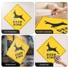 2 Pack Deer Xing Crossing Signs 18" x 18" Reflective