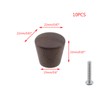 Savagrow 10PCS 0.87" × 0.87" Cabinet Walnut Handles, Cambered Surface