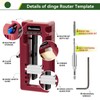 Door Hinge Jig, Door Hinge Mortiser for Router, Length 3”