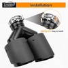 LCGP 2 Pack Carbon Fiber Exhaust Tip 2.5" Inlet to