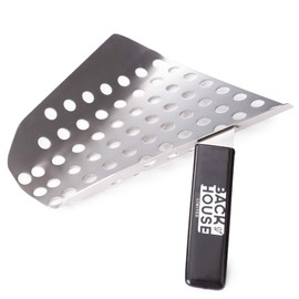 Popcorn Speed Scoop – Perforated Stainless Steel Quick-Fill Scooper for Bags, Buckets & Boxes, Removes Unpopped Kernels – Utility Serving Tool for Snacks, Candy, Dessert, Food, Ice & Dry Goods