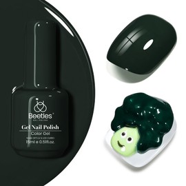Beetles Green Gel Nail Polish, 15ML 0.51OZ Dark Green Color Soak Off UV Nail Lamp Forest Color Gel Polish Manicure Salon DIY Nail Art Design Decoration at Home Gift for Women