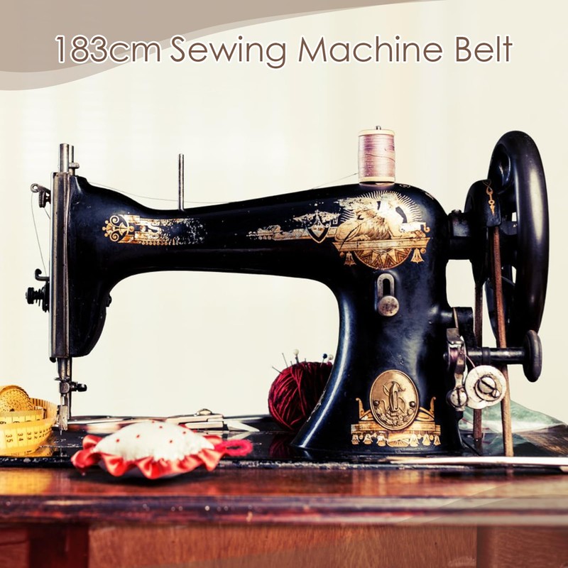 72 Inch Sewing Machine Leather V-Belt with Hooks, Leather Strap