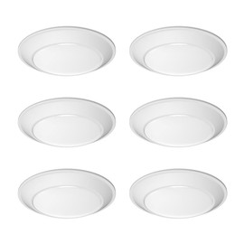 Juno JSBT 6-Inch SlimBasics Tapered Disk Downlight, 3000K, White (6 Pack)