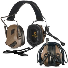 EARMOR M32 PLUS 2024 Version Tactical Headset Hunting & Shooting Earmuffs with Microphone, Sound Amplification, Nato TP120 Jacket, Coyote