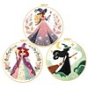 Zhenqing 3-Pack Witch Embroidery Kit for Beginners, Fantasy Magical Needlework