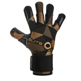 Elite Sports Nobre Fingersave Goalkeeper Gloves - Superior Grip, Moisture-Absorbing Fabric, Speed Cut Palm Cut, Durable Rubber Backhand, All Weather Performance, Size's 7-11 (Nobre Black, 8)