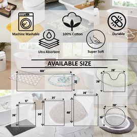Better Trends 100% Cotton Lux Collection Bath Mats, Sage - Tufted, Absorbent Reversible Bath Mat, Machine Washable, Quick-Dry, Great for Bath, Shower, Bedroom, Dog or Door Mat, 30" Round