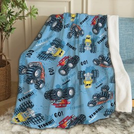 Ottoy Truck Baby Blanket Cozy Soft Swaddle Blanket Boys, Girls, Infant, Newborn Receiving Blankets Birthday Gifts 40"x30" (Toddler) for Pets
