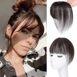 Clip in Bangs,Invisible Hair Topper - Breathable Topper Cover Extensions Natural Adjustable for Styling Daily Thinning Cosplay Hairloss