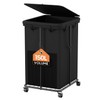 150L Large Laundry Hamper with Lid, Rolling Laundry Basket with