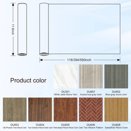 Wood Grain Peel and Stick Floor Tiles， Vinyl Floor Tiles，Peel and Stick Vinyl Flooring， Waterproofand Non-Slip Features，Easy to Install，for Kitchen Bedroom Bathroom Office (DU606, 394"*11.8")