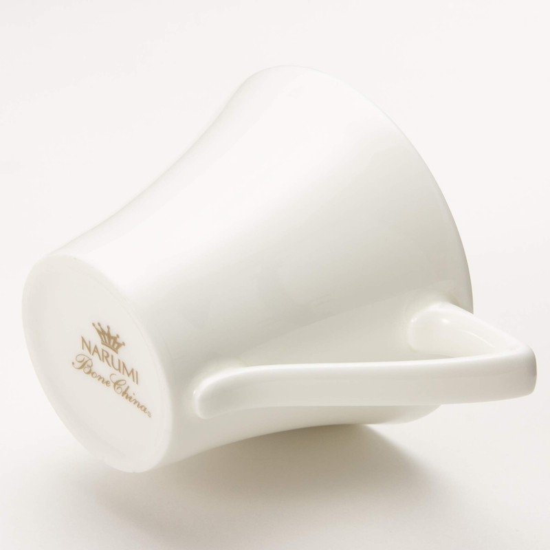Narumi 51030-2794 Demitasu Cup and Saucer, Flat Rim, White, 3.9