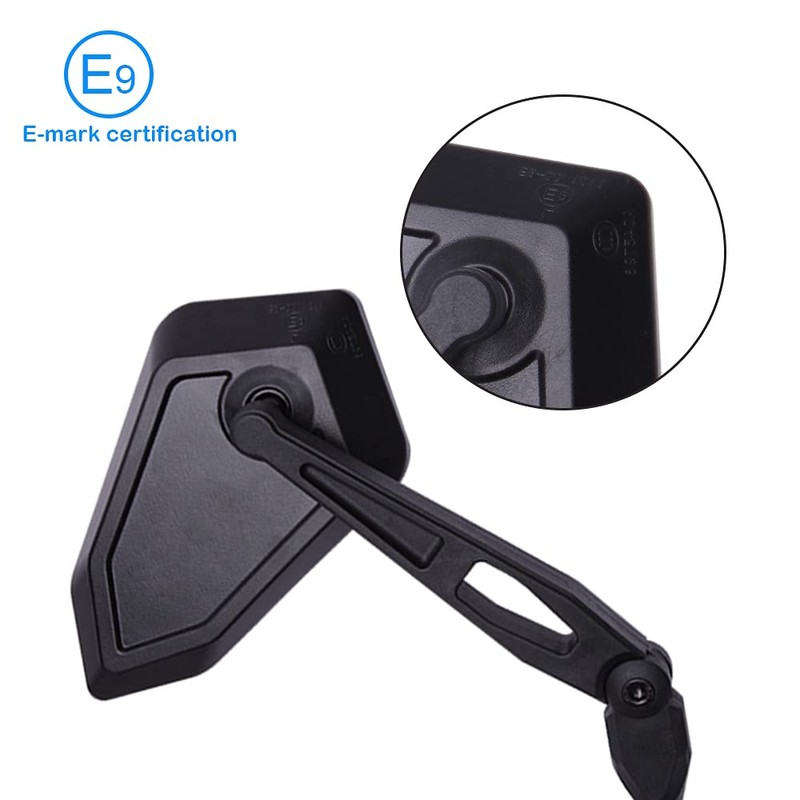 DREAMIZER Balck 8mm 10mm Motorcycle Rear View Mirrors for Handlebars